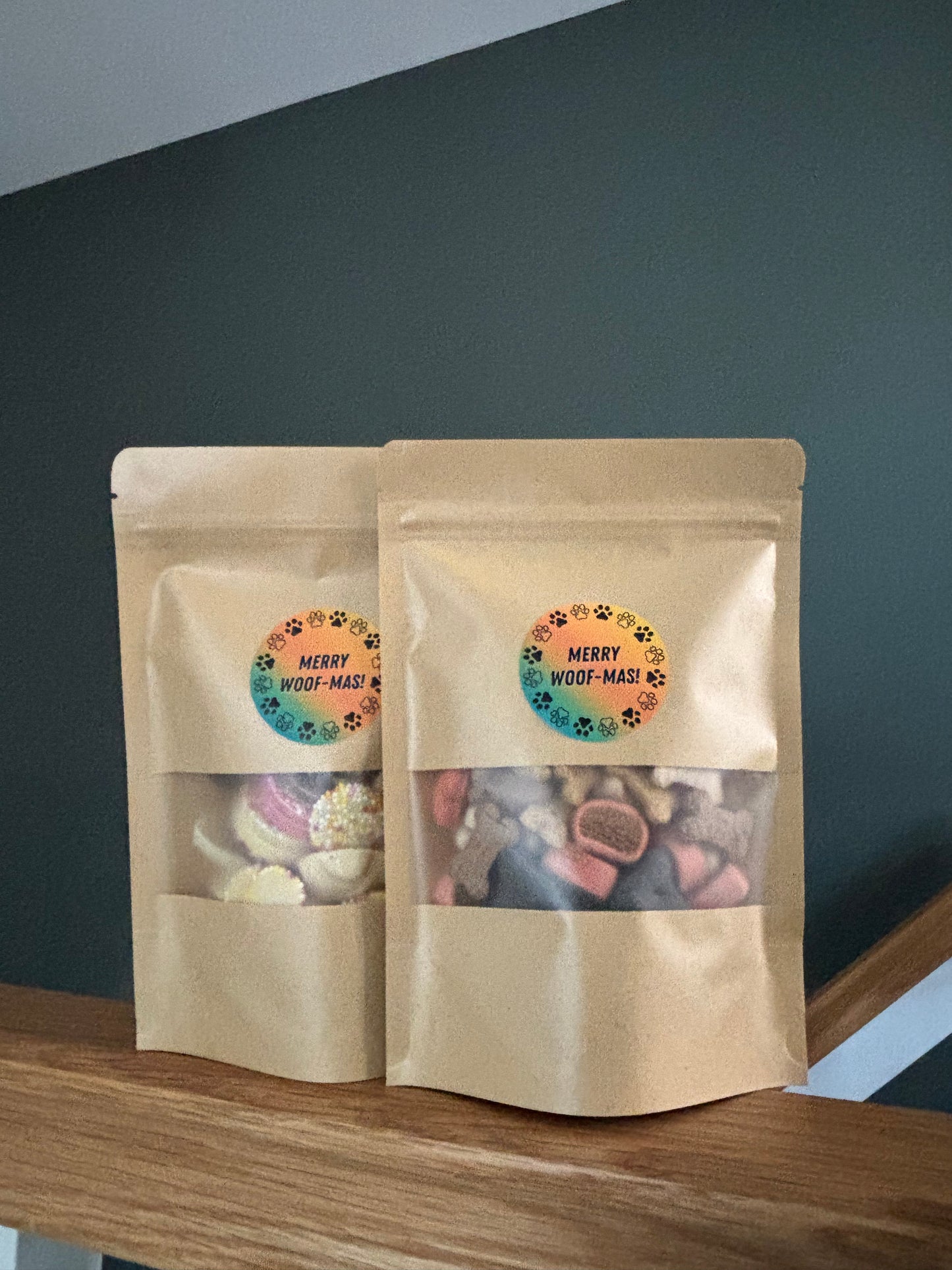 Merry Woof-Mas Christmas Treat Pick n Mix Biscuit or Chocolate Treats 150g