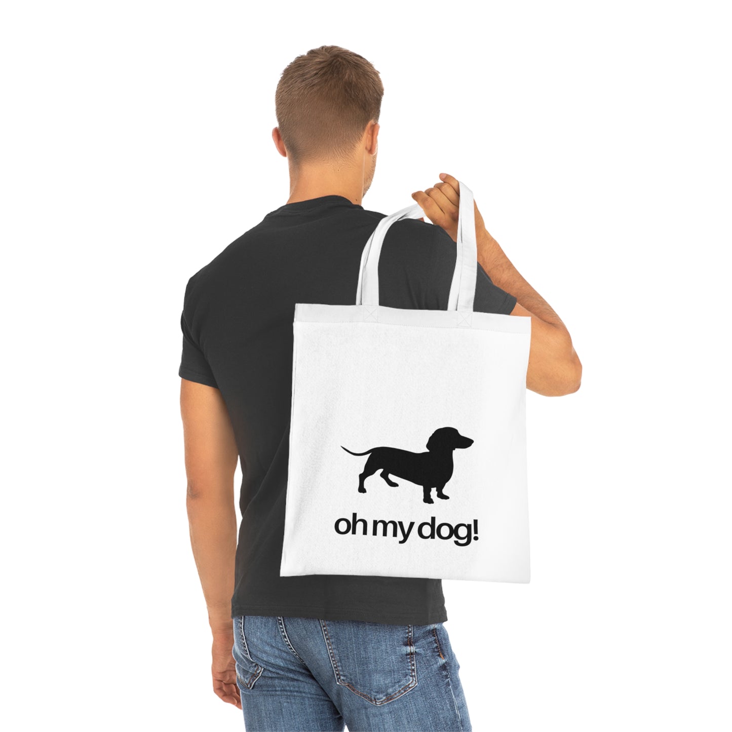 Oh My Dog! Dachshund Cotton Tote Bag