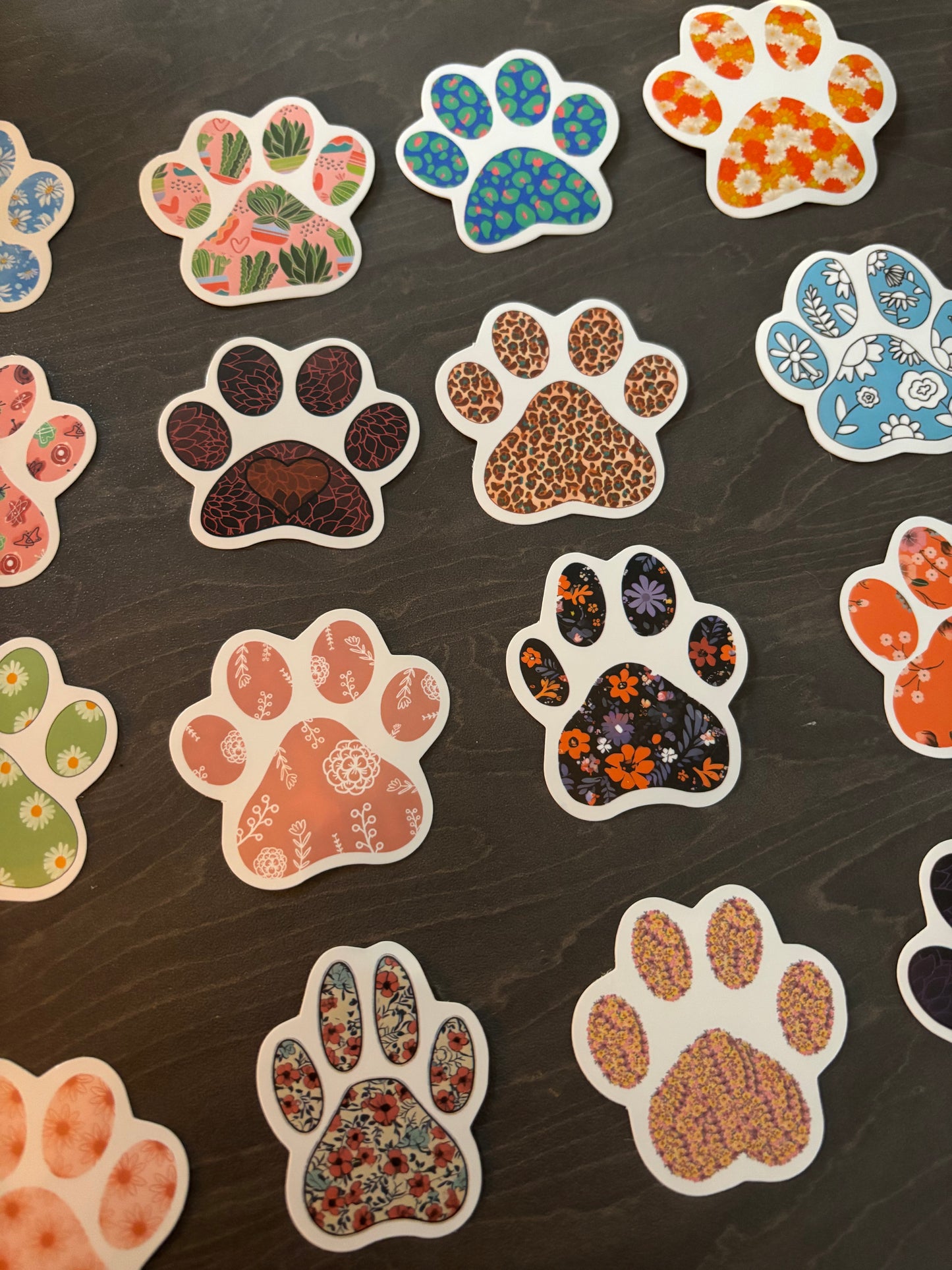 Floral Paw Stickers x 20