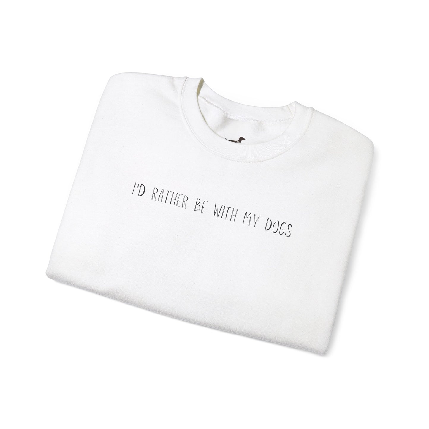 Id Rather Be With My Dogs Unisex Heavy Blend™ Crewneck Sweatshirt