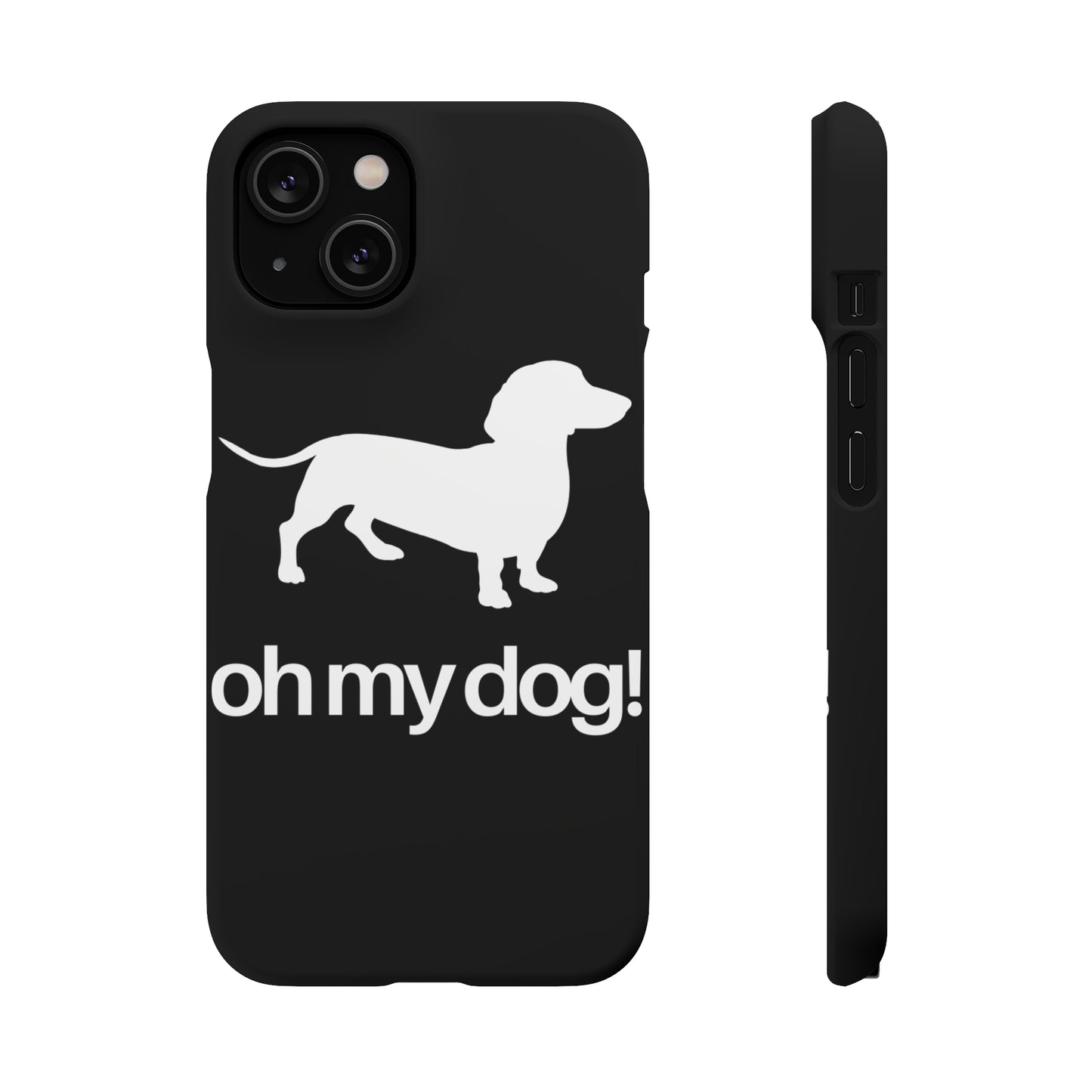Oh My Dog! Dachshund Love Snap Mobile Phone Cover Cases - Black