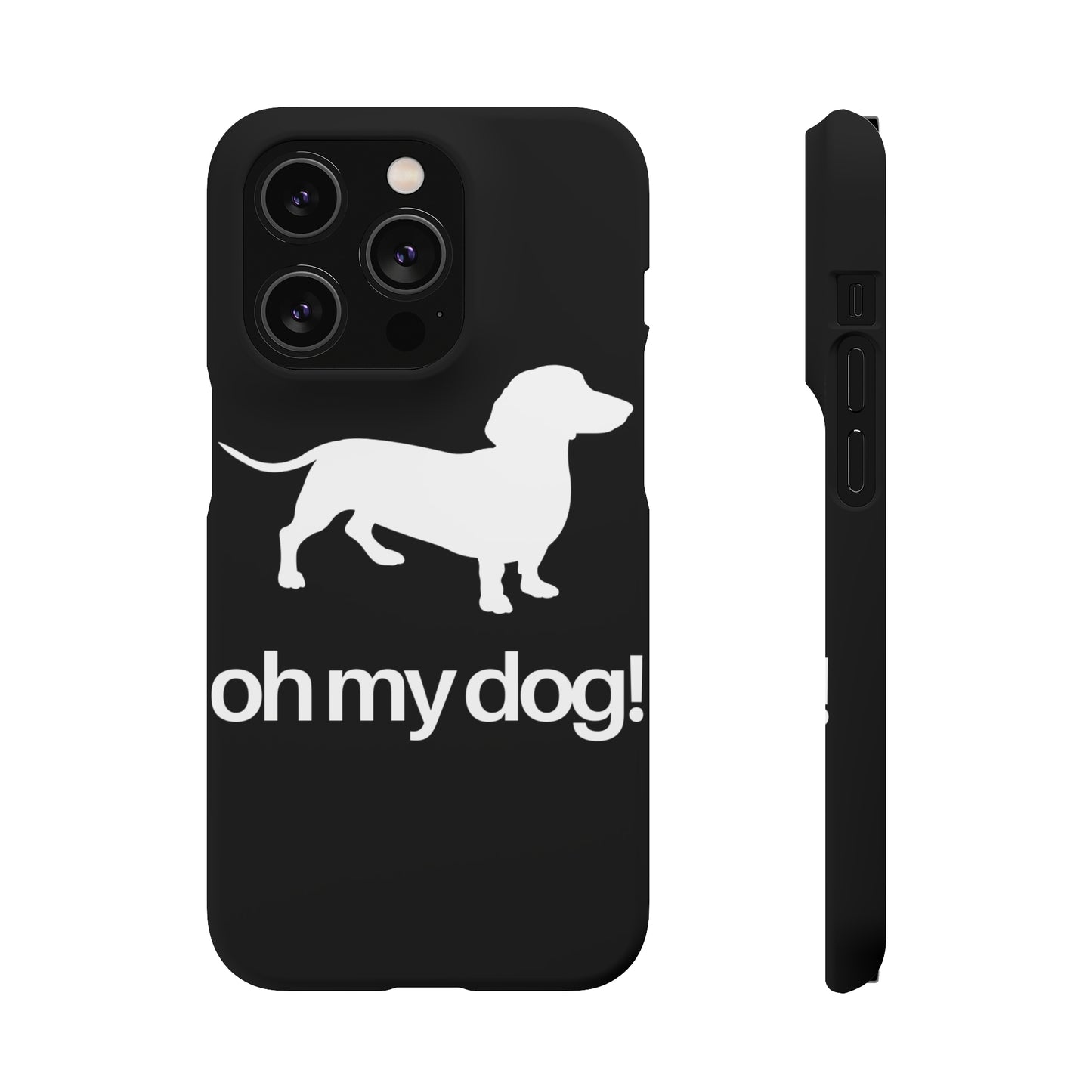 Oh My Dog! Dachshund Love Snap Mobile Phone Cover Cases - Black