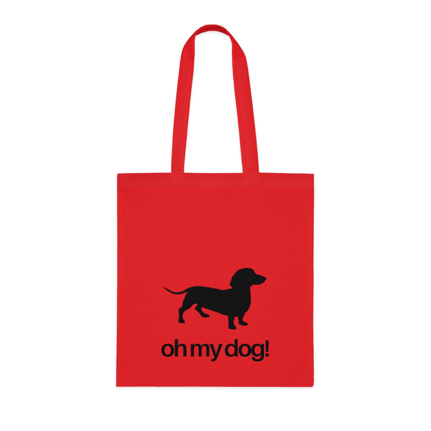 Oh My Dog! Dachshund Cotton Tote Bag