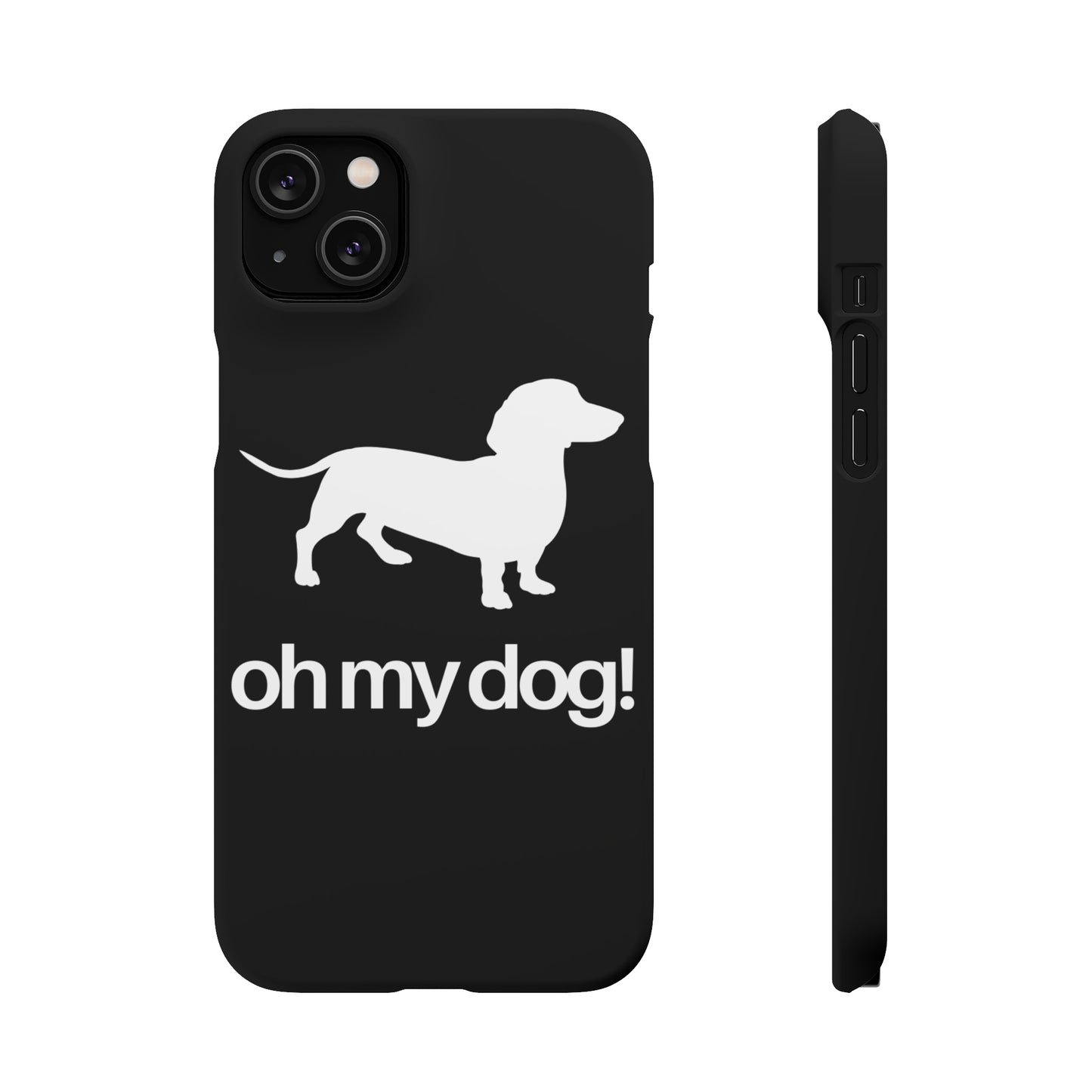 Oh My Dog! Dachshund Love Snap Mobile Phone Cover Cases - Black