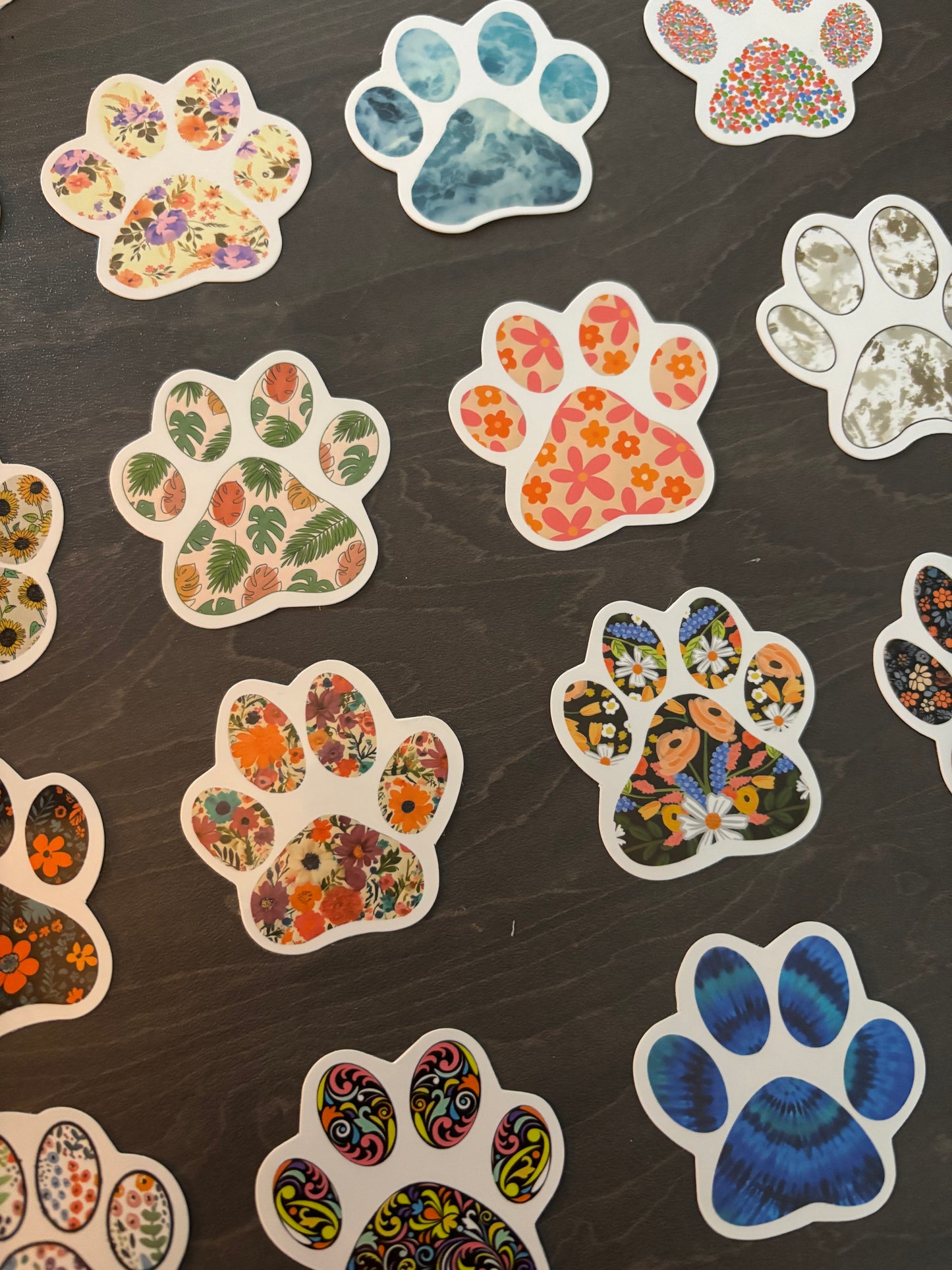 Floral Paw Stickers x 20