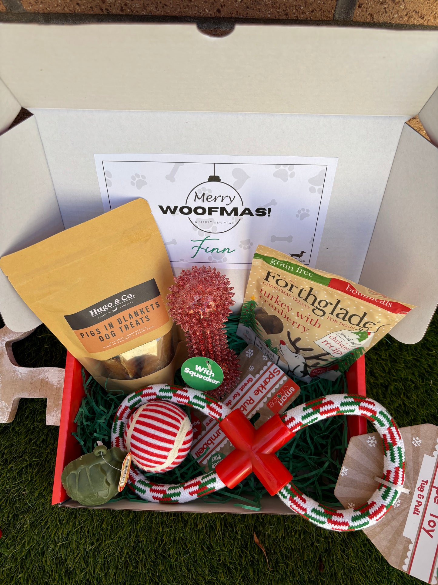 The Festive Hound - Christmas Dog Hamper - Treats and Toys