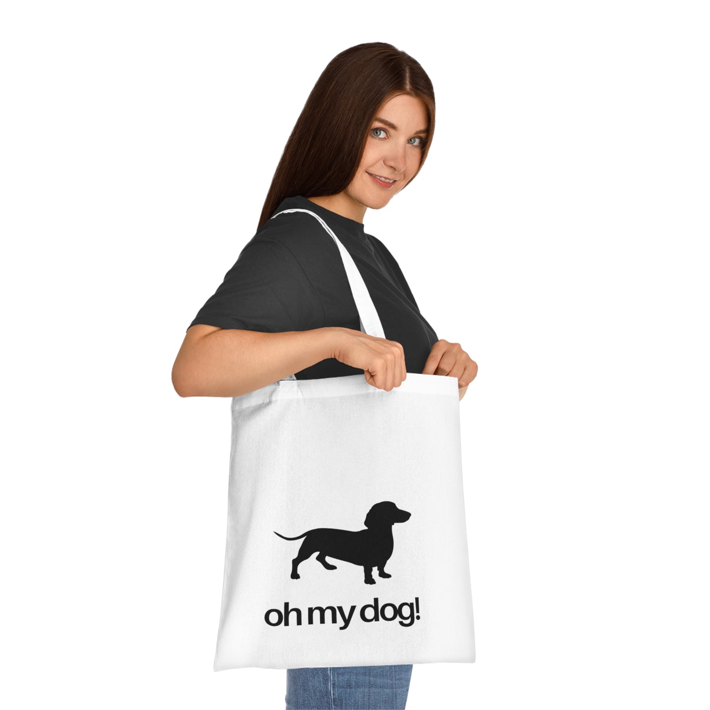 Oh My Dog! Dachshund Cotton Tote Bag
