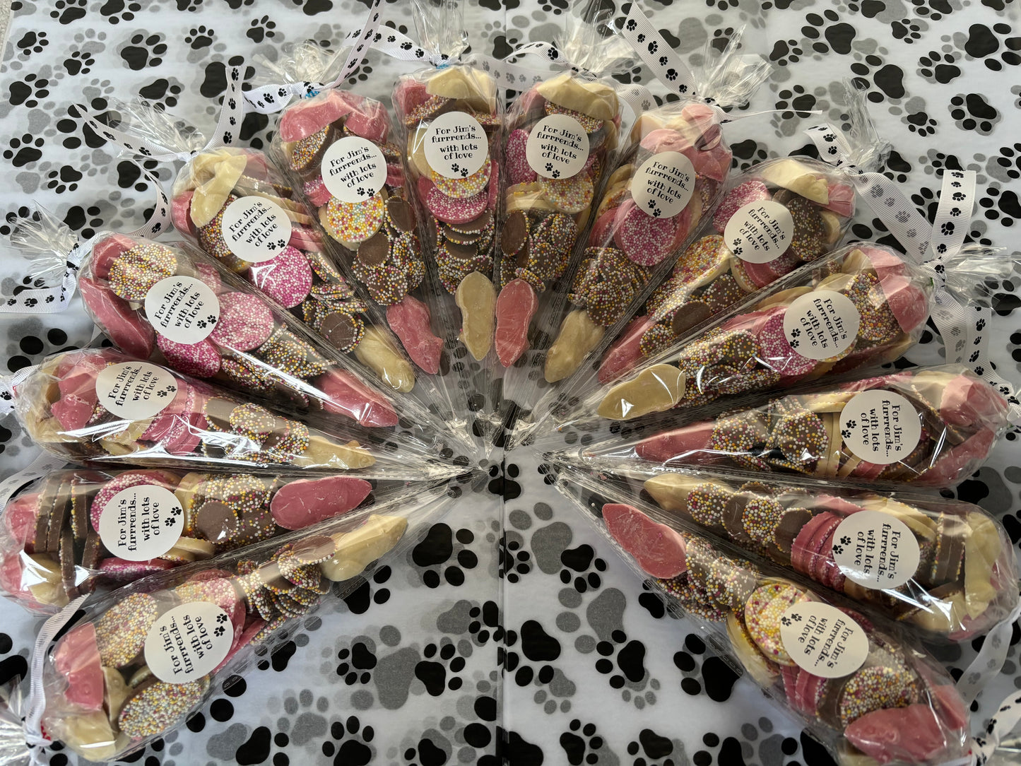 Dog Chocolate / Biscuit Treat Party Cones