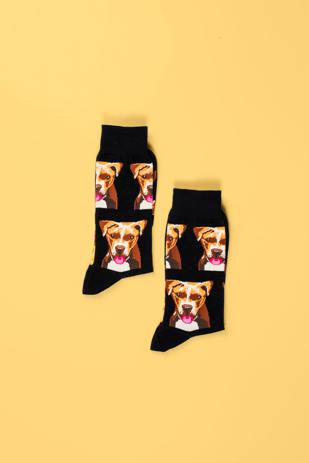 Black Dog Pattern Socks