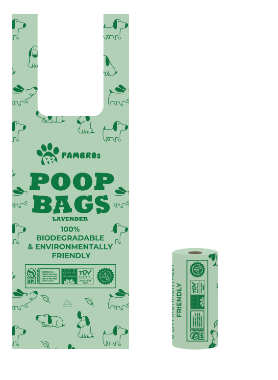Scented Dog Poop Bags - Biodegradable Lavender Scent – Leak-Proof & Eco-Friendly (150 Bags)