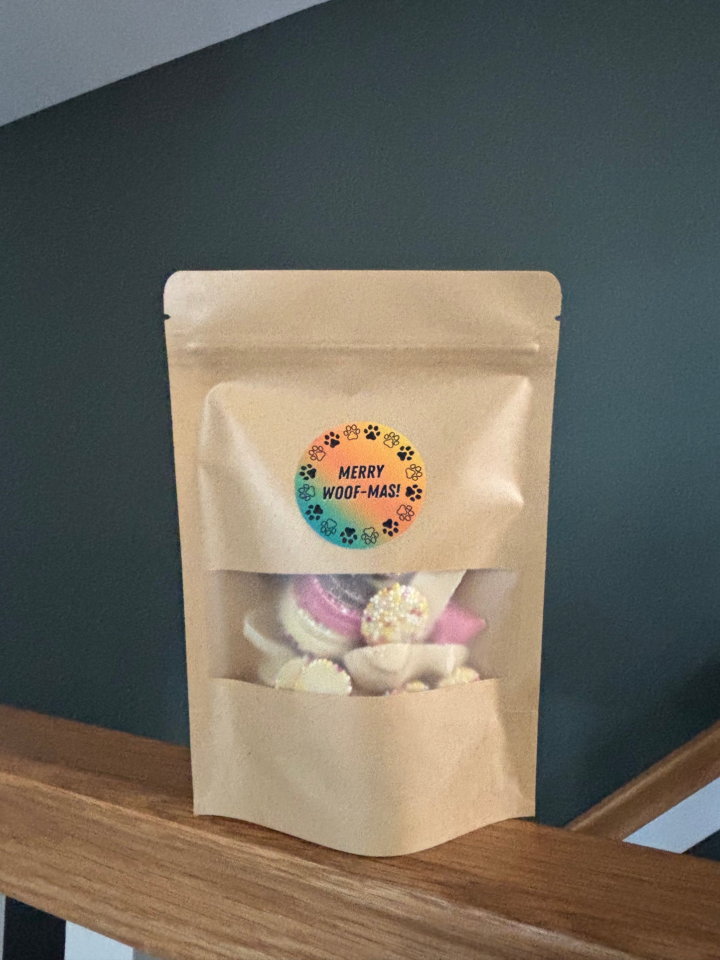 Merry Woof-Mas Christmas Treat Pick n Mix Biscuit or Chocolate Treats 150g