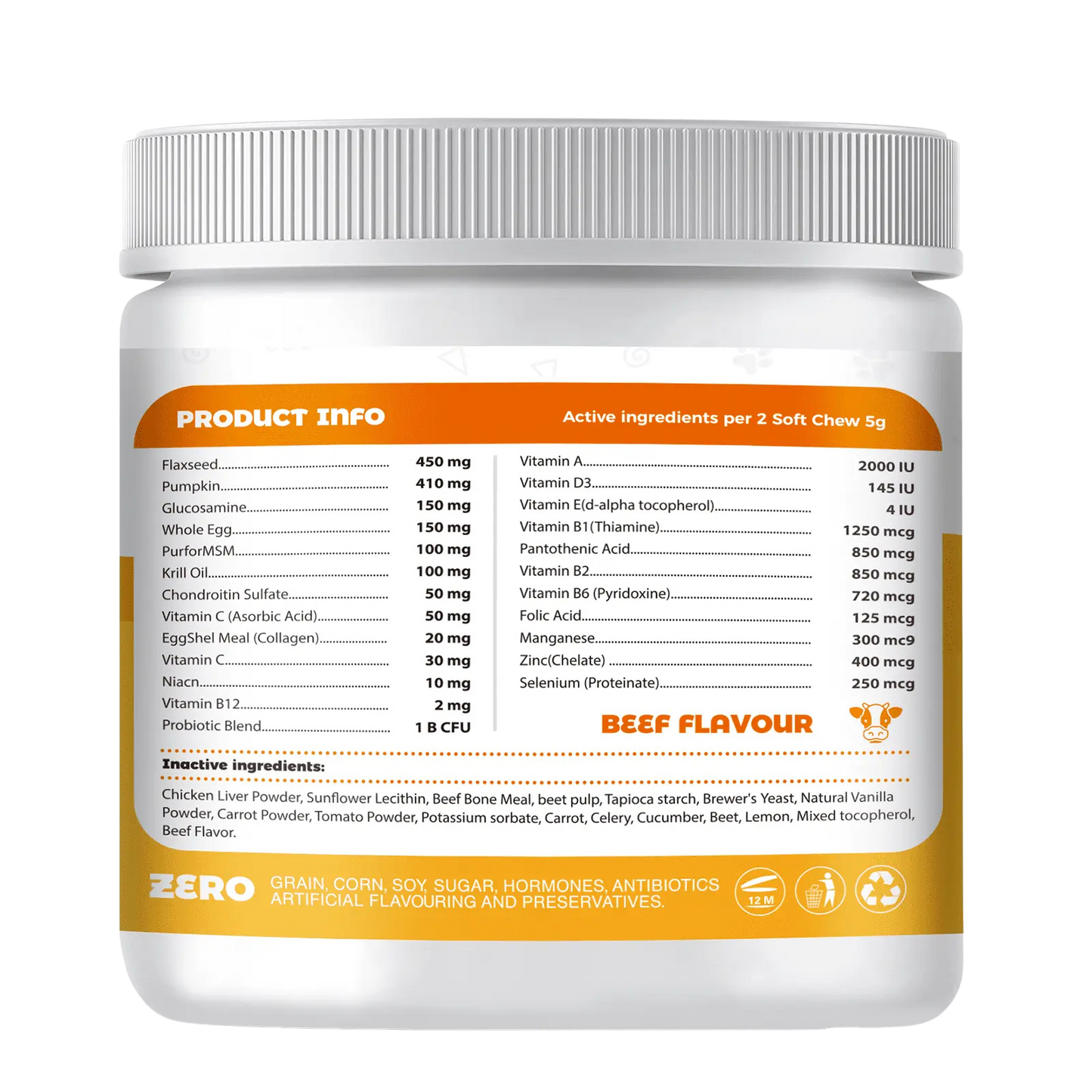 Multivitamin Chews for Dogs – Daily Health Support for Joints, Skin, Coat & Immunity