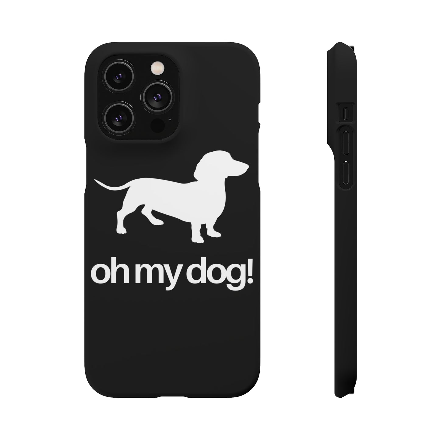 Oh My Dog! Dachshund Love Snap Mobile Phone Cover Cases - Black