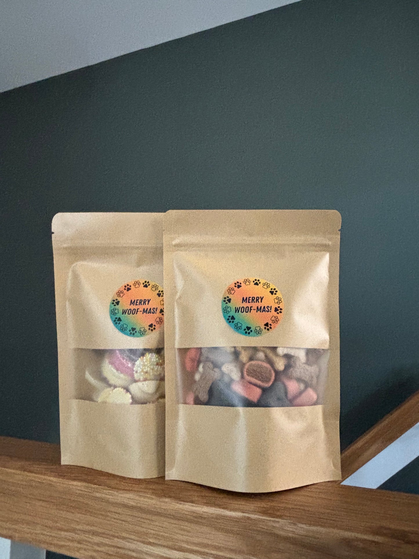 Merry Woof-Mas Christmas Treat Pick n Mix Biscuit or Chocolate Treats 150g