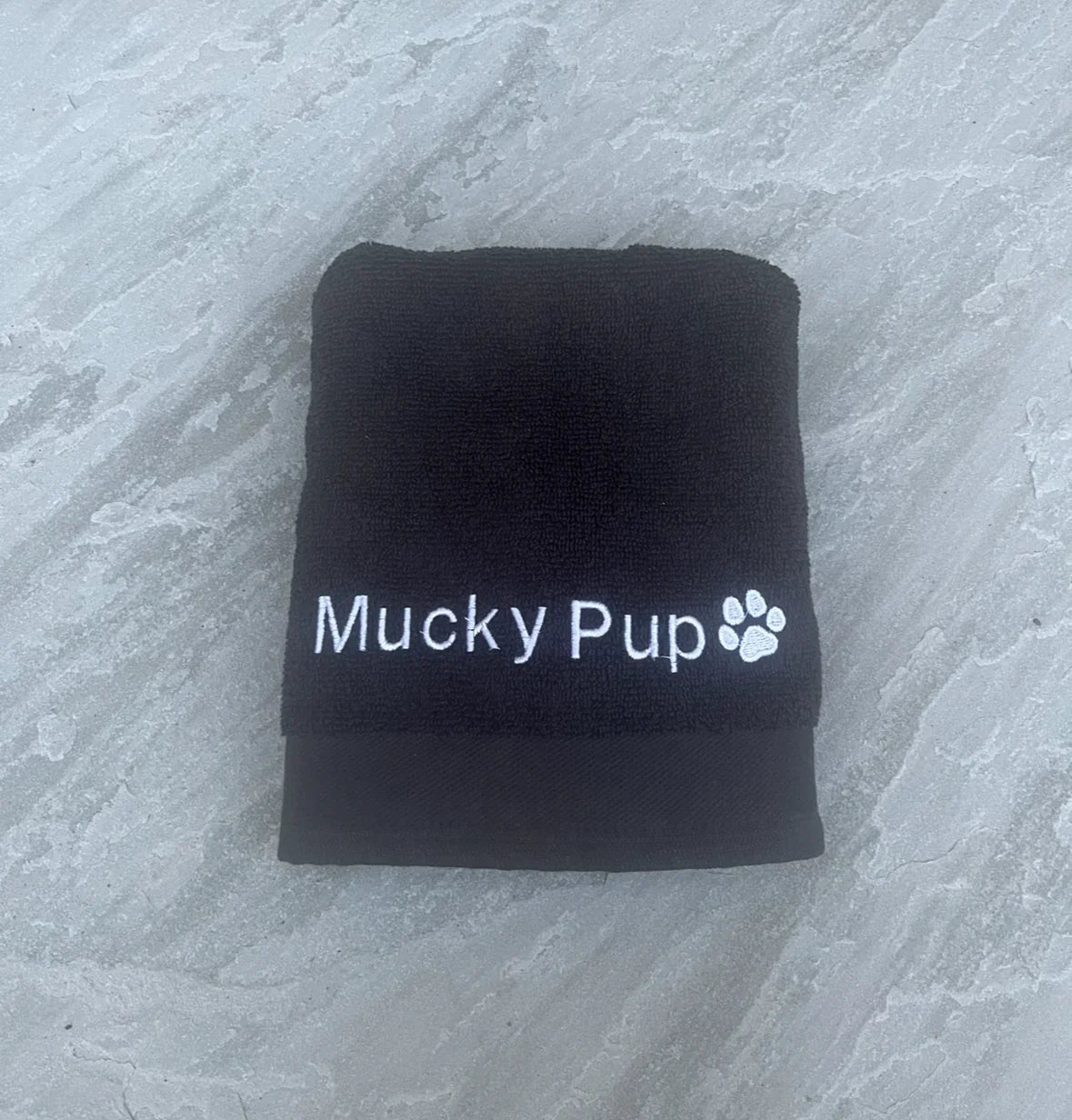 'Mucky Pup' Embroidered Pet Towel - Lots Of Colours