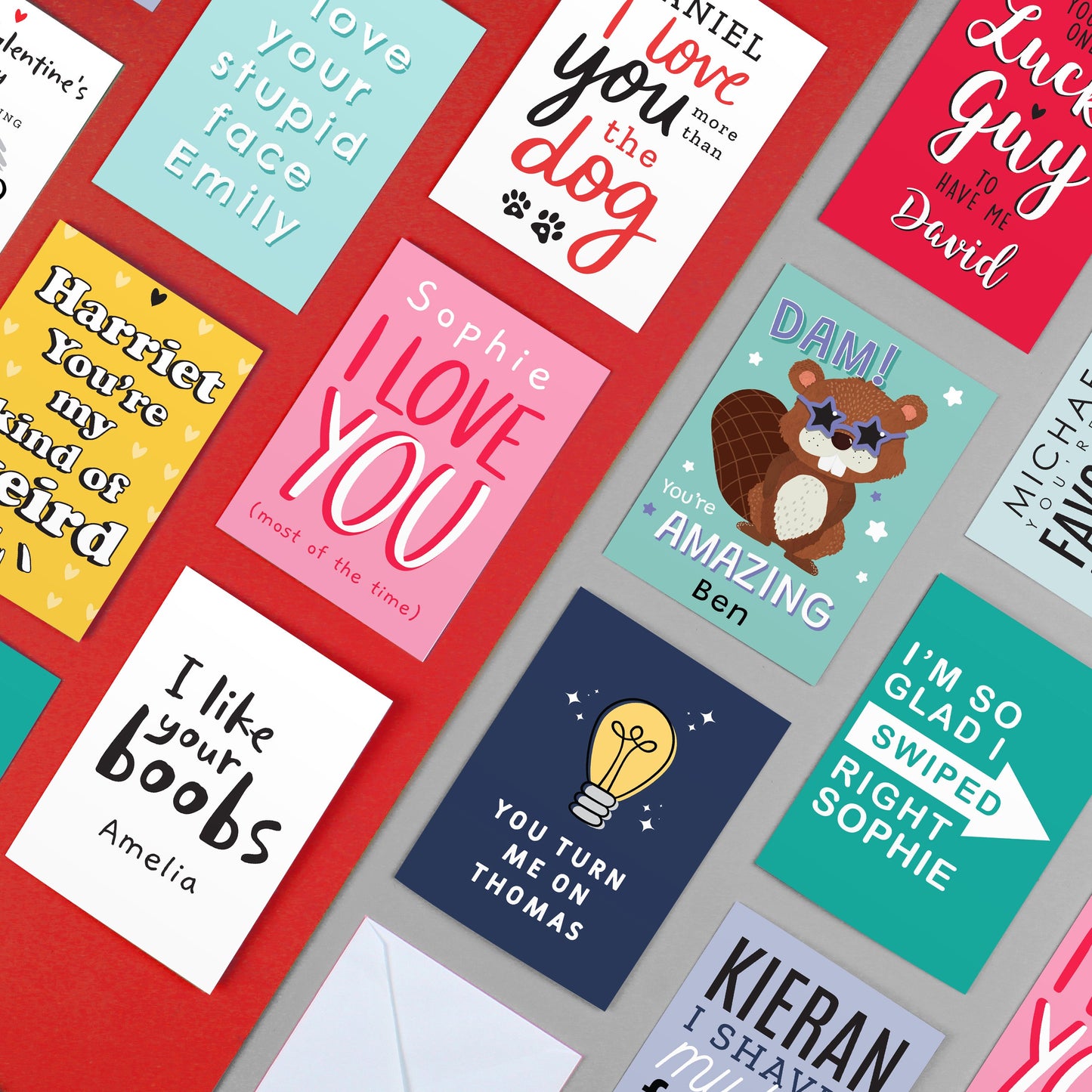 Personalised I Love You More Than The Dog Card