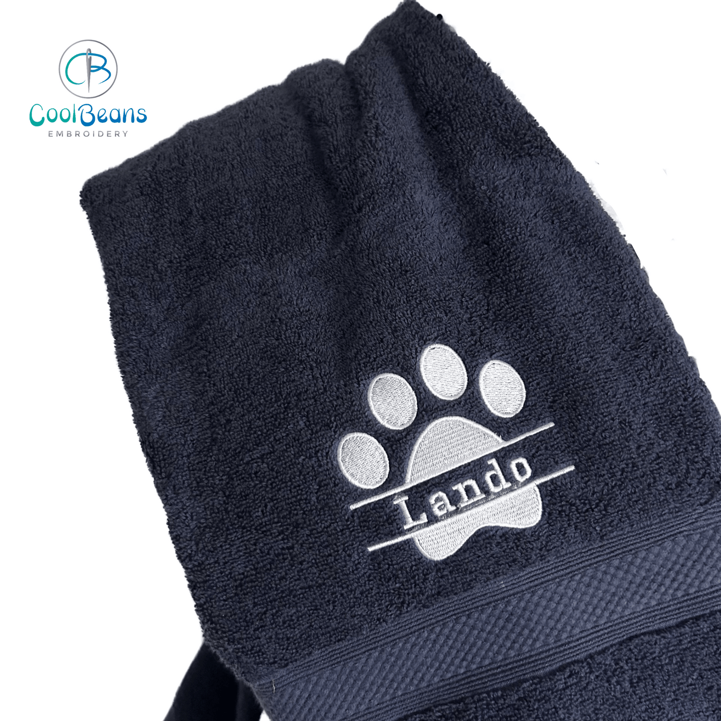 Dog Towels - Name in Paw - Personalised