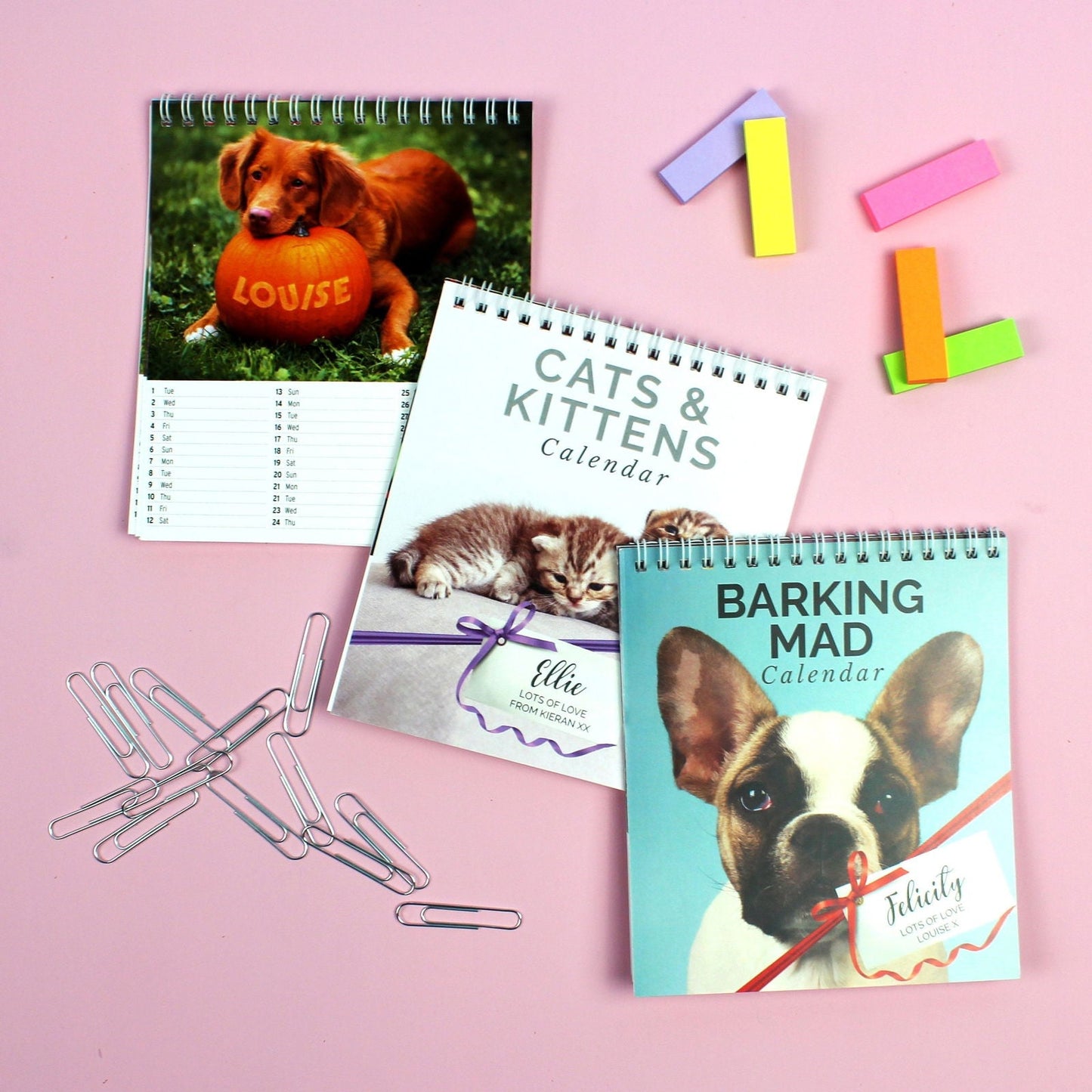 Personalised 2026 Barking Mad Dog Desk Calendar