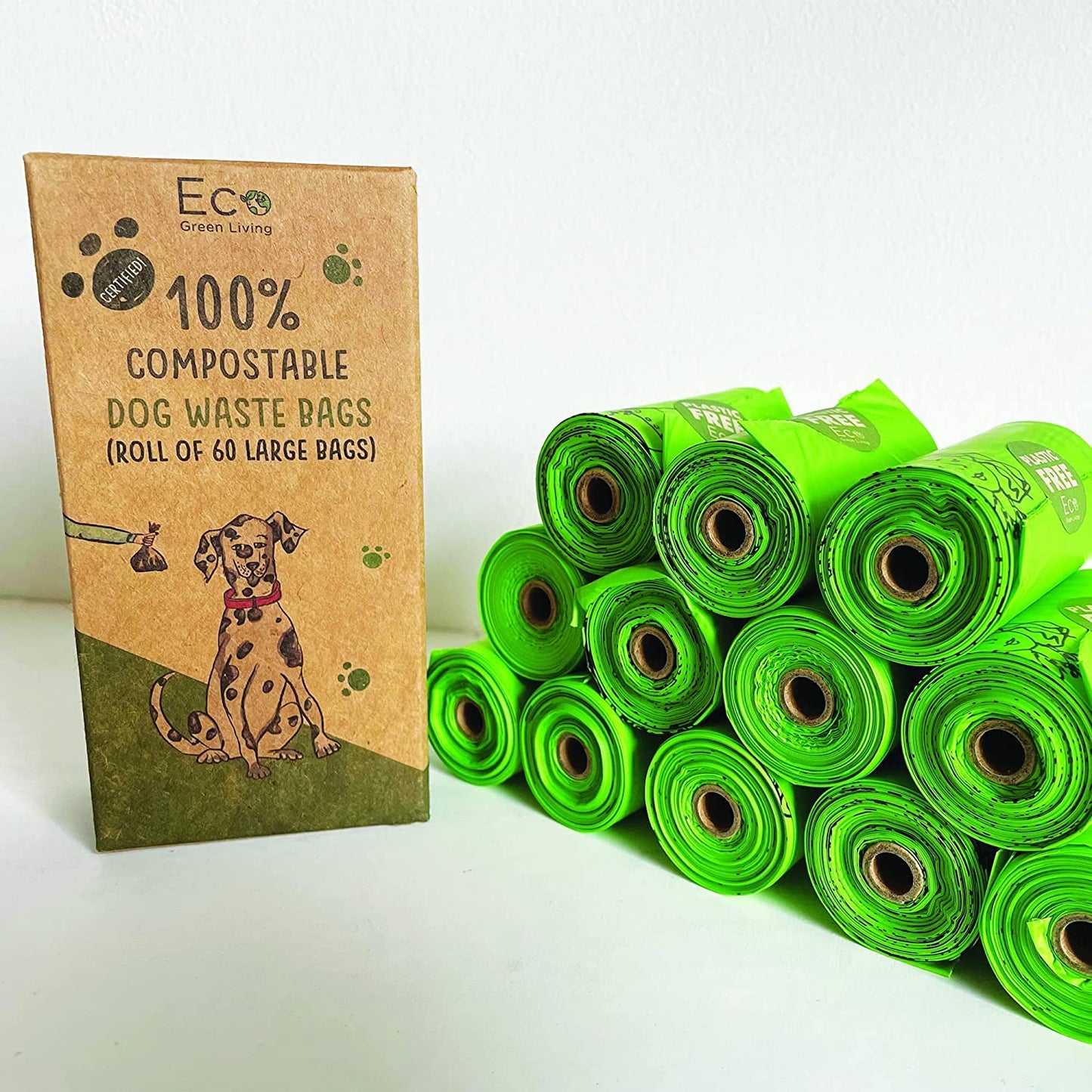 Compostable Dog Poop Bags- 3 Boxes of 60 Bags