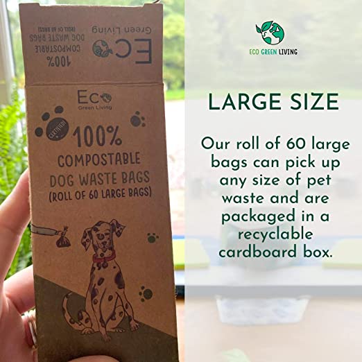 Compostable Dog Poop Bags- 3 Boxes of 60 Bags