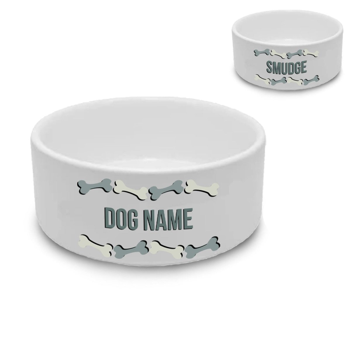 Personalised Dog Bowl with Bone Design