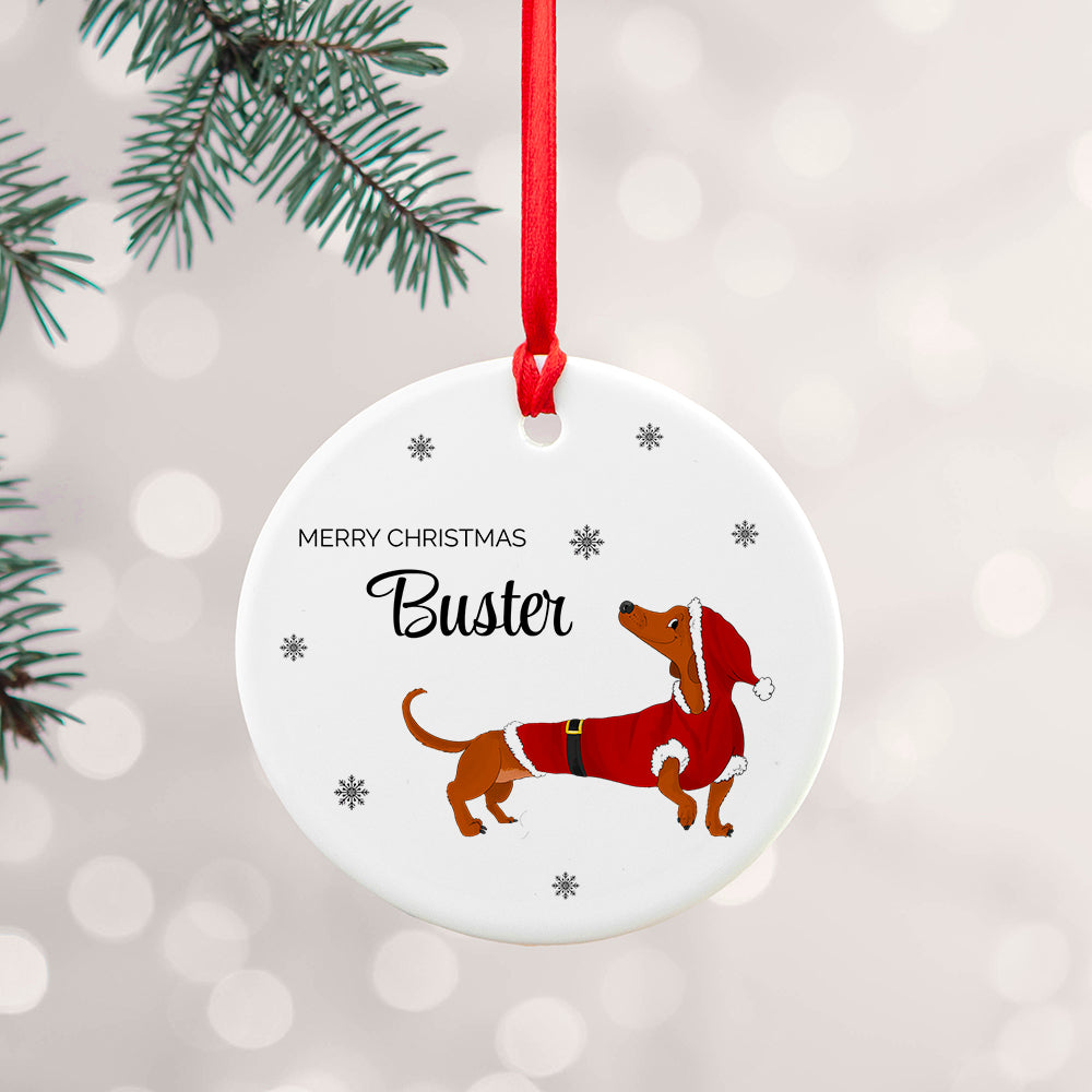 Personalised Personalised Little Dog Christmas Ornament