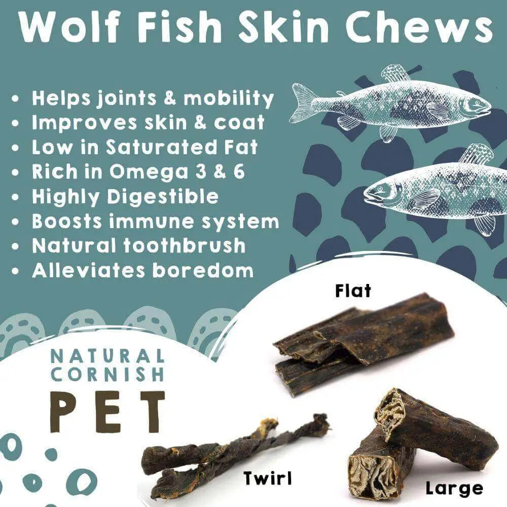 Wolf Fish Flat Chew For Dogs