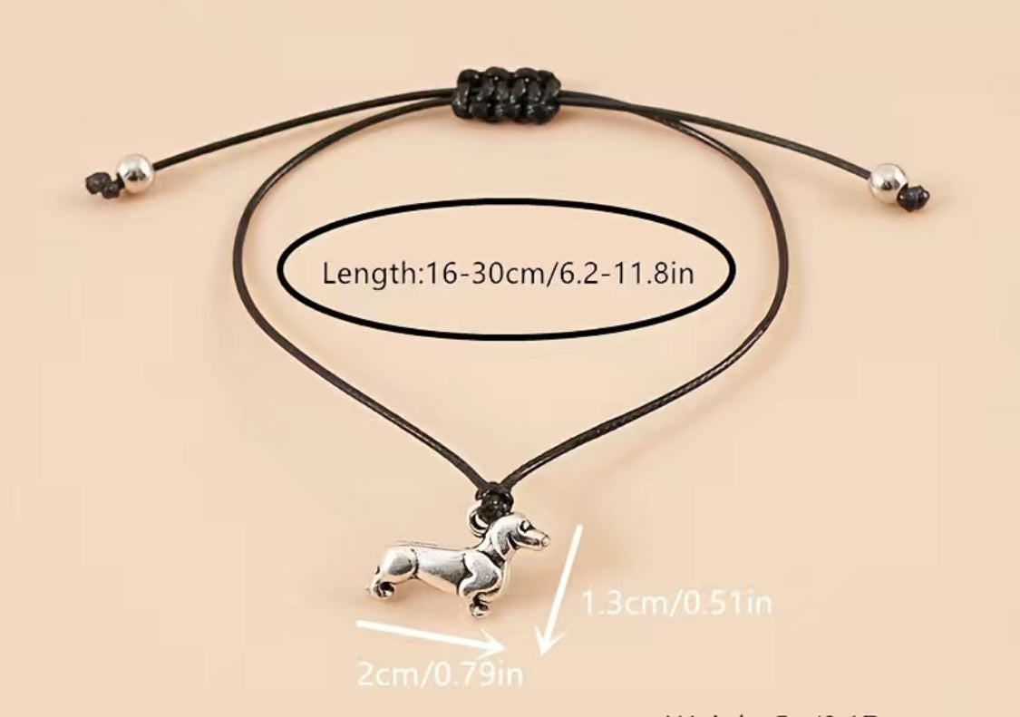 Adjustable Dachshund Bracelet