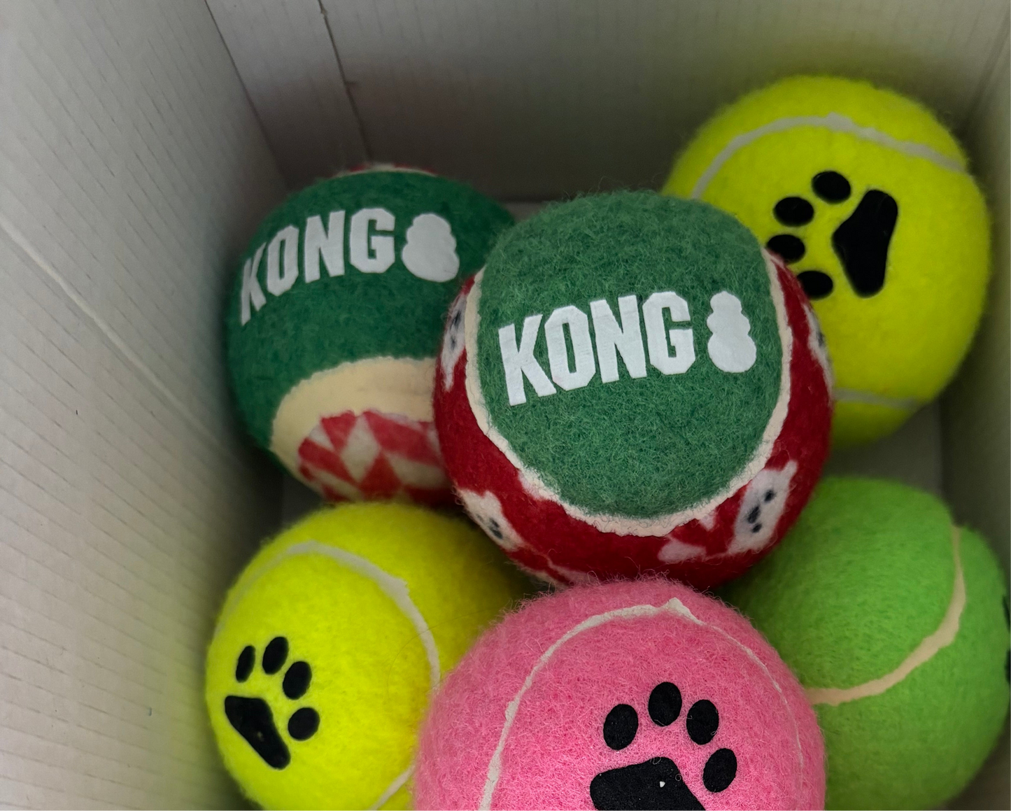 Kong Christmas Tennis Ball Toy