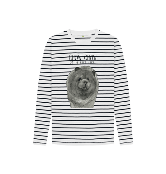 Blue Chow Chow Child's Breton Long Sleeved T-Shirt – Adorable Style for Little Dog Lovers