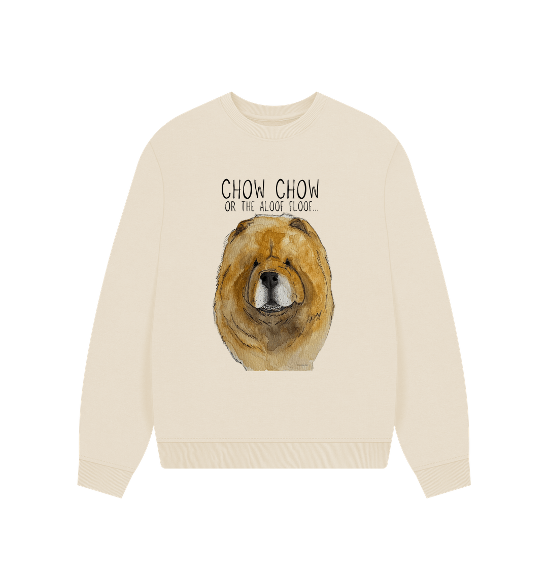 Snuggle in Style – Red Chow Chow Ladies Oversized Sweatshirt!