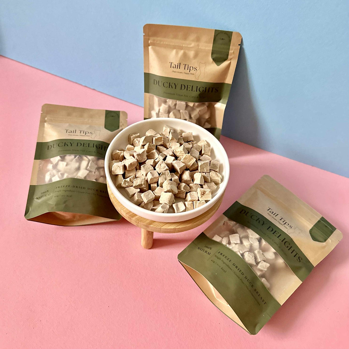 Ducky Delights - 100% Freeze-Dried Duck Treats | Novel Protein | Tail Tips UK