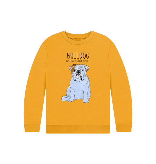 Furry Road Cool: Bulldog Power Kid’s Sweatshirt for Playtime Warriors!