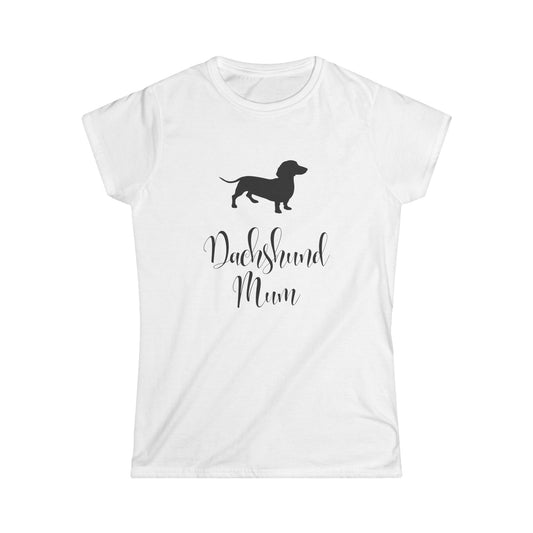 Dachshund Mum - Women's Softstyle Dog Tshirt