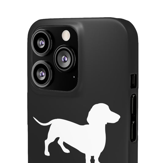 Oh My Dog! Dachshund Love Snap Mobile Phone Cover Cases - Black