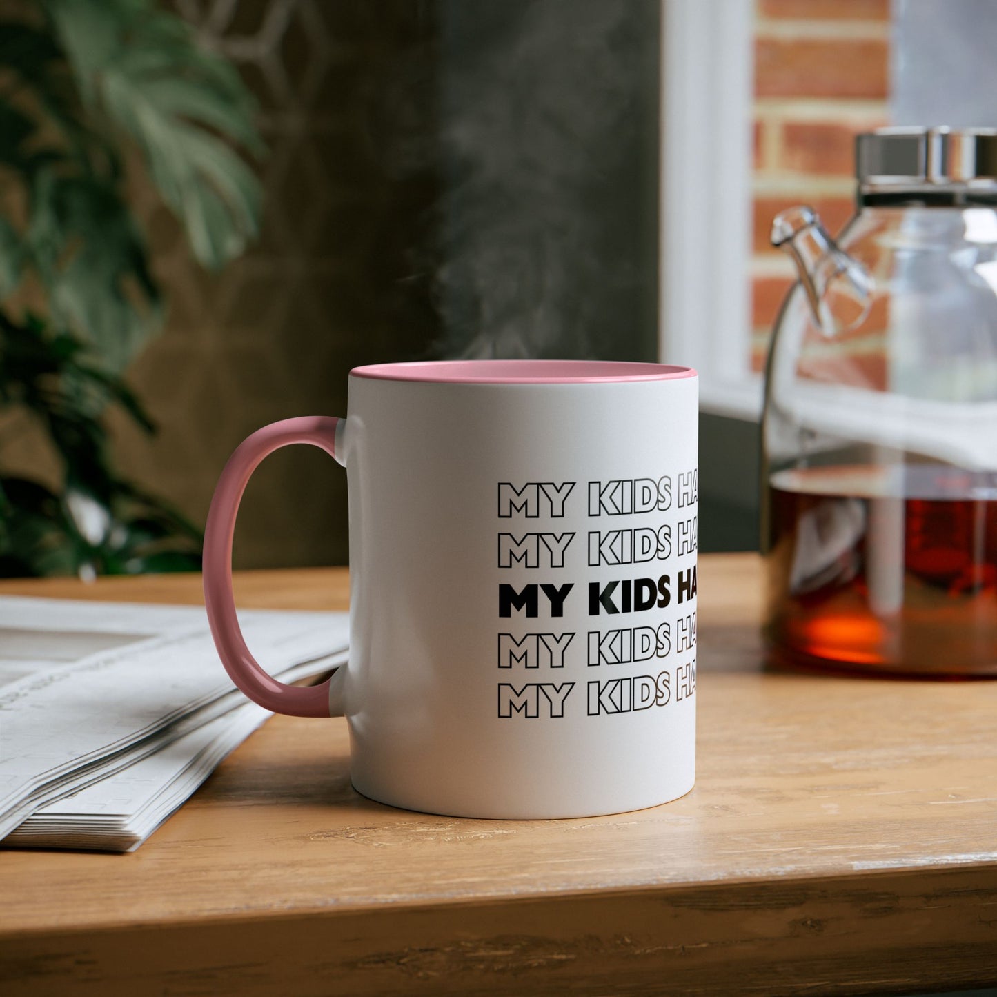 My Kids Have 4 Paws - Two-Tone Coffee Mugs, 11oz