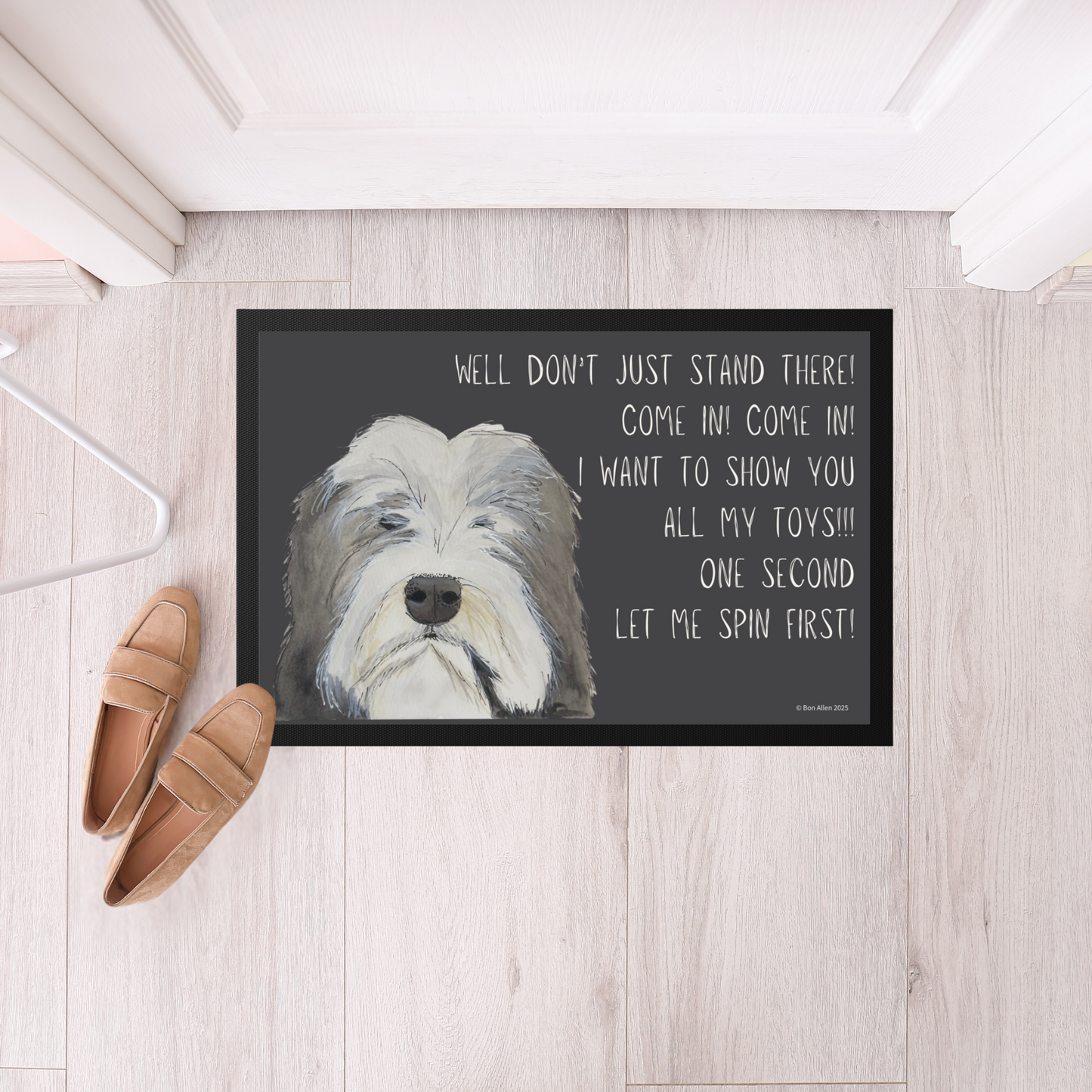 Welcome (Mat) to the Hairicane: Bearded Collie Style!