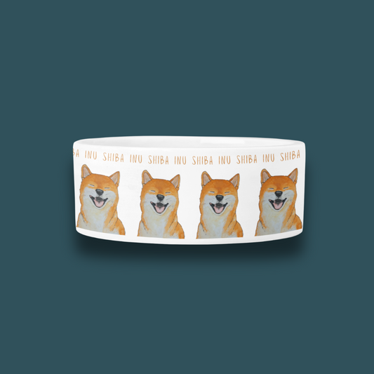 Shiba Inu Ceramic Dog Bowl