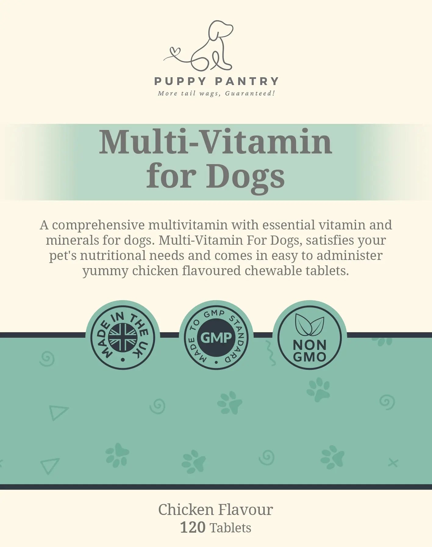 Multivitamin Chews – Chicken (120 Pack)
Supports immunity, skin & coat health, digestion & energy