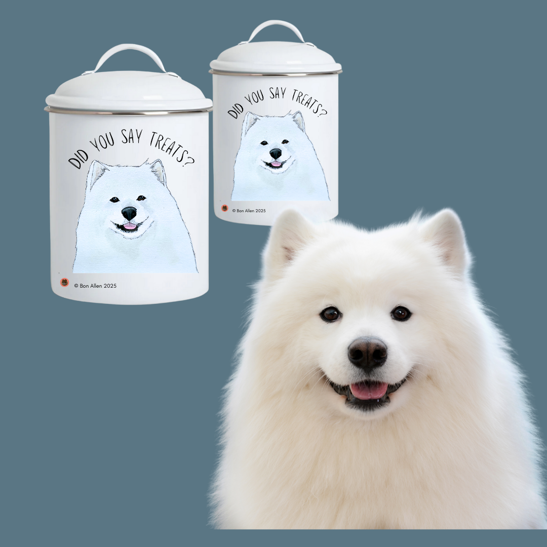 Snack Vault for Fluffballs: Samoyed-Approved Treat Jar
