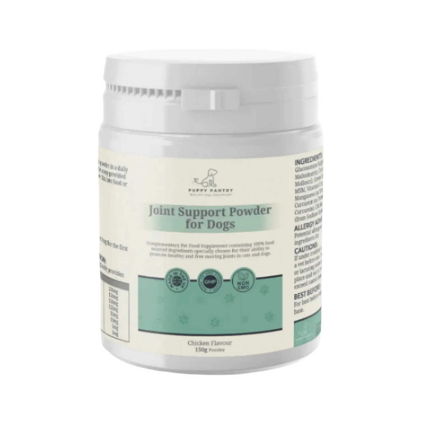 Joint Support Powder – Chicken (150g)
With glucosamine, chondroitin & MSM for mobility & comfort at all ages