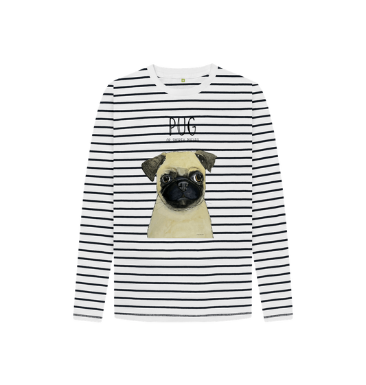 Pug-tastic Breton Long-Sleeve T-Shirt for Kids – Stripe Up the Fun!