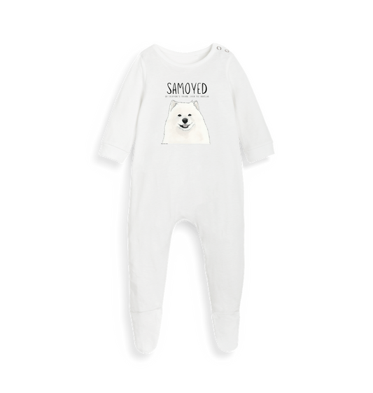 Samoyed Baby Sleepsuit: Cuddle Up with the Ultimate Furry Friend!
