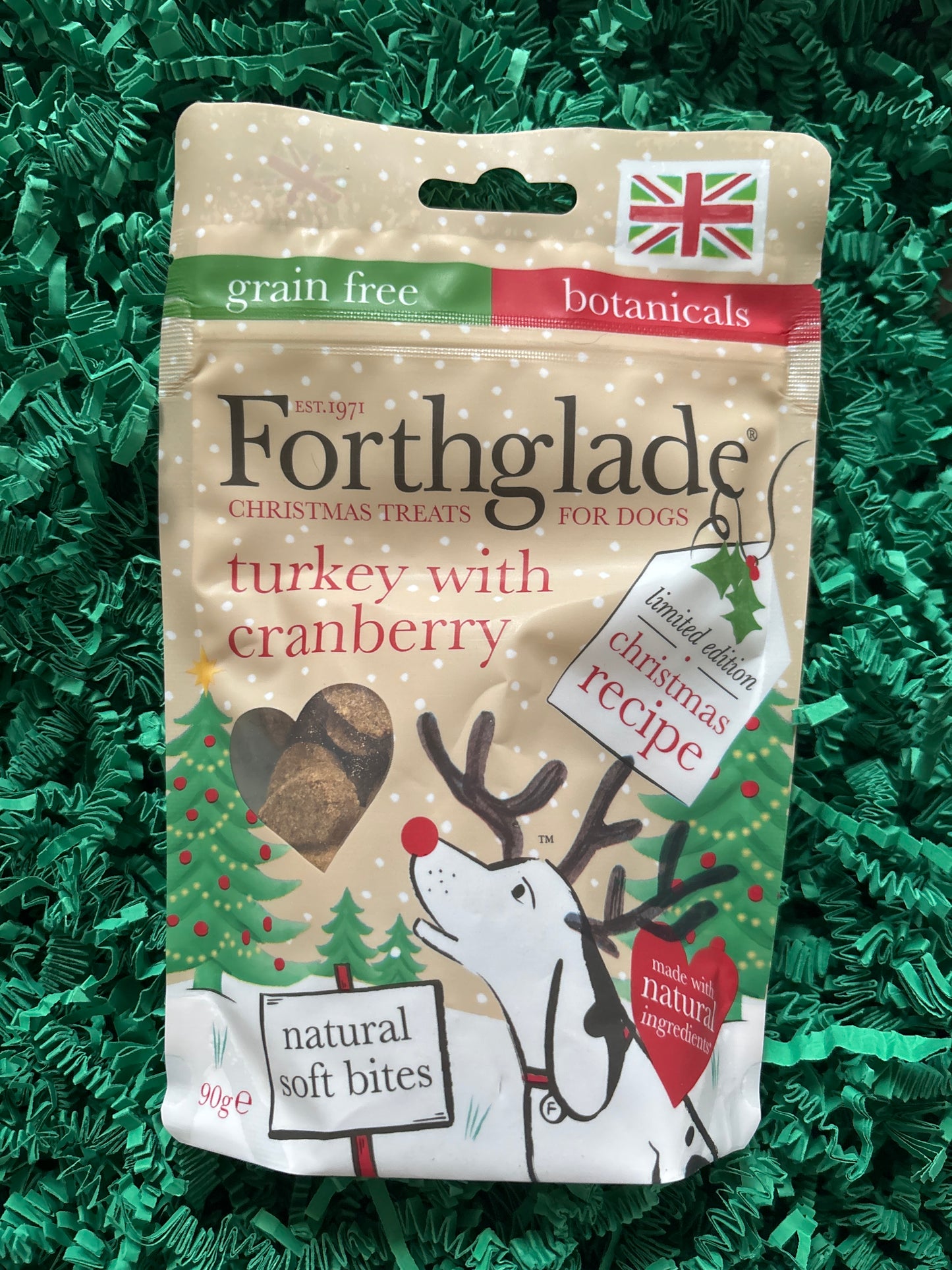 Limited Edition Christmas Soft Bite Treats With Turkey & Cranberry - Forthglade