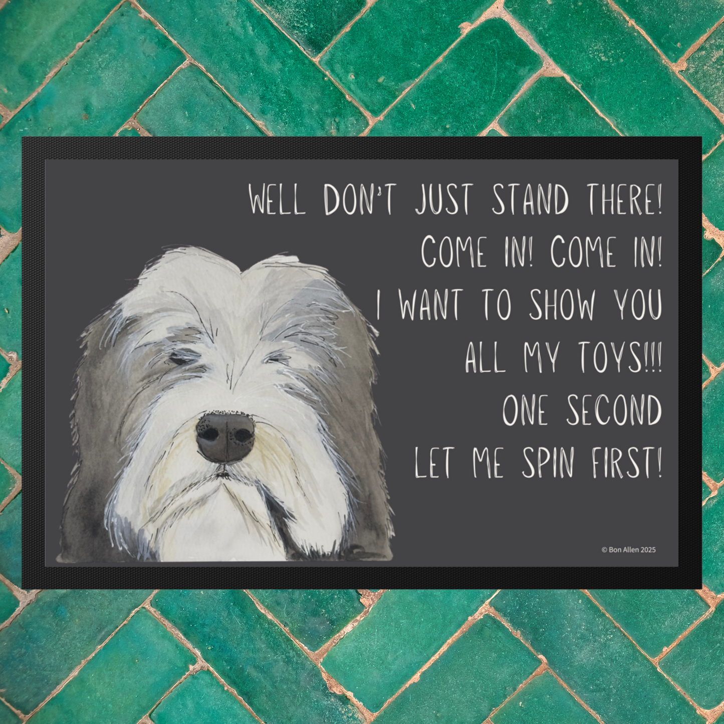Welcome (Mat) to the Hairicane: Bearded Collie Style!