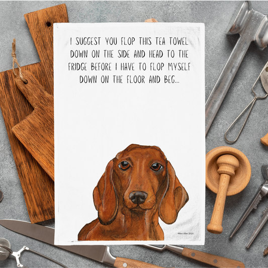 The Dachshund Tea Towel – Long Dog, Big Attitude!