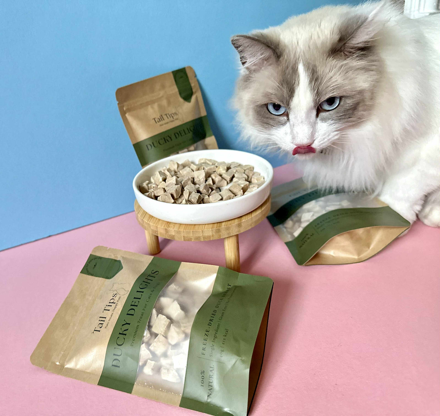 Ducky Delights - 100% Freeze-Dried Duck Treats | Novel Protein | Tail Tips UK