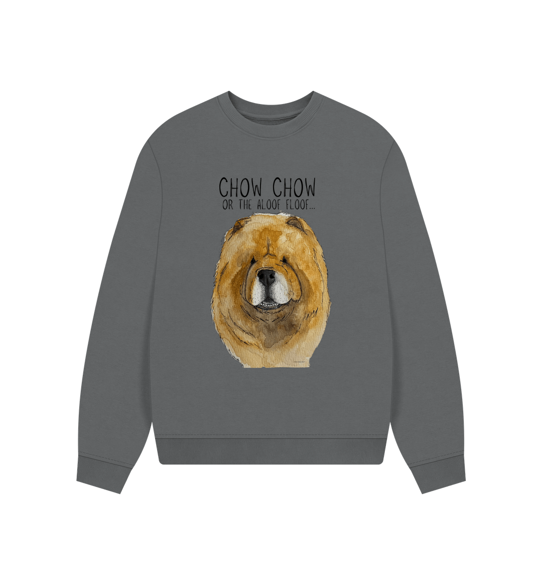 Snuggle in Style – Red Chow Chow Ladies Oversized Sweatshirt!