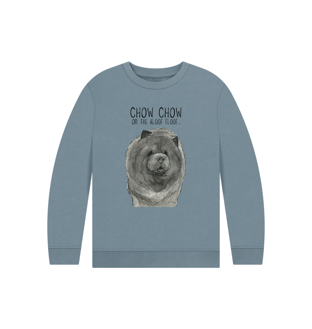 Stylish Blue Chow Chow Child's Sweatshirt – Comfy for Dog Lovers