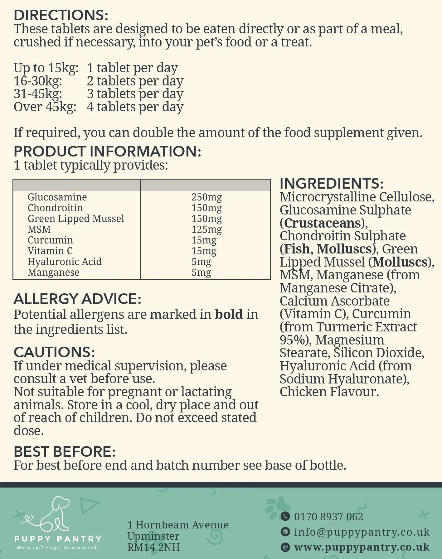 Joint Support Tablets – 300 Pack
Advanced formula for mobility, flexibility & comfort